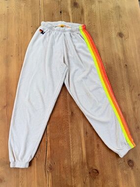 AVIATOR NATION 5 STRIPE SWEATPANTS - VINTAGE WHITE